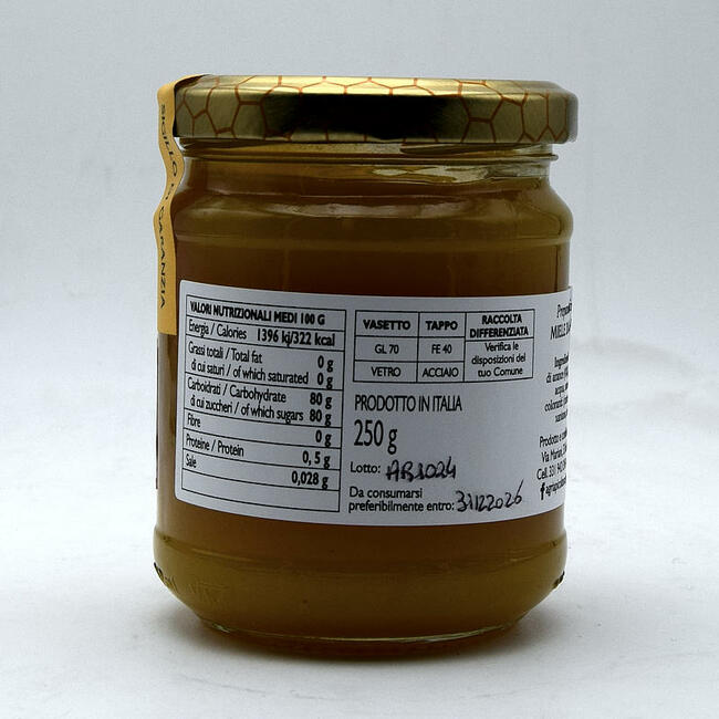 Miele Aromatizzato - Miele di Acacia e Arancia barattolo 250 gr