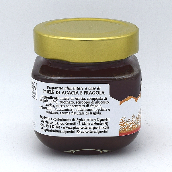 Miele Aromatizzato - Miele di Acacia e Fragola  - barattolo 250 gr